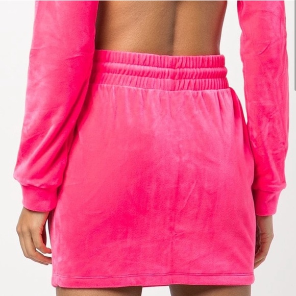 ADIDAS X Jeremy Scott Solar Pink Velour Skirt X Small - Picture 4 of 5